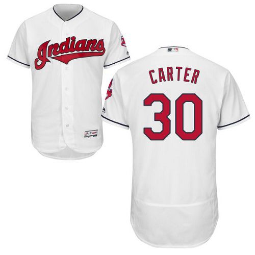 Custom Fan-Made Joe Carter Cleveland Guardians #30 White Baseball Jersey