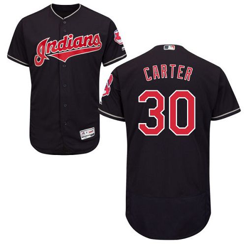 Custom Fan-Made Joe Carter Cleveland Guardians #30 Blue Baseball Jersey