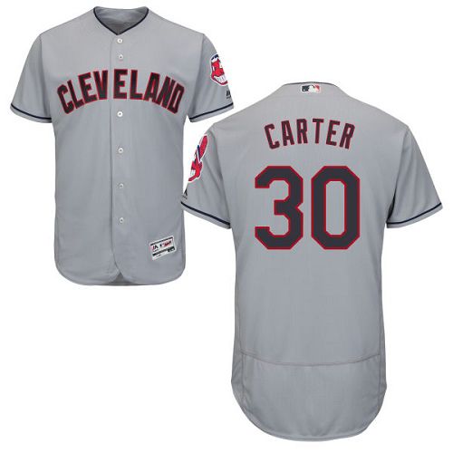 Custom Fan-Made Joe Carter Cleveland Guardians #30 Grey Baseball Jersey