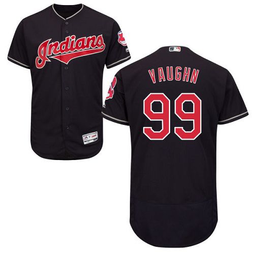 Custom Fan-Made Ricky Vaughn Cleveland Guardians #99 Blue Baseball Jersey