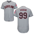 Custom Fan-Made Ricky Vaughn Cleveland Guardians #99 Grey Baseball Jersey