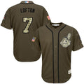 Custom Fan-Made Kenny Lofton Cleveland Guardians #7 Green Service Edition Baseball Jersey