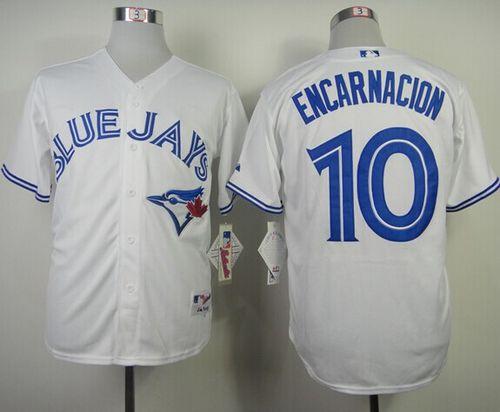 Custom Fan-Made Edwin Encarnacion Toronto Blue Jays #10 Blue Baseball Jersey