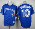 Custom Fan-Made Edwin Encarnacion Toronto Blue Jays #10 Blue Baseball Jersey
