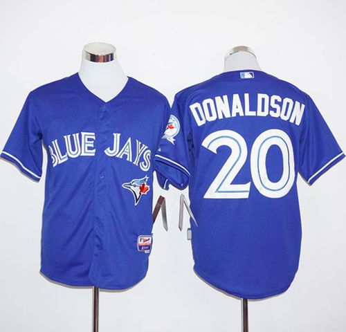 Custom Fan-Made Josh Donaldson Toronto Blue Jays #20 Blue Baseball Jersey