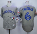 Custom Fan-Made Marcus Stroman Toronto Blue Jays #6 Grey Baseball Jersey