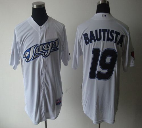 Custom Fan-Made Jose Bautista Toronto Blue Jays #19 Blue Baseball Jersey