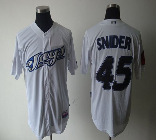 Custom Fan-Made Travis Snider Toronto Blue Jays #45 Blue Baseball Jersey