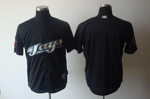 Custom Fan-Made Black Toronto Blue Jays Baseball Jersey Toronto Blue Jays Blue Baseball Jersey