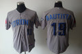 Custom Fan-Made Jose Bautista Toronto Blue Jays #19 Grey Baseball Jersey