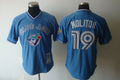 Custom Fan-Made Paul Molitor Toronto Blue Jays #19 Blue Baseball Jersey