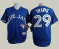 Custom Fan-Made Devon Travis Toronto Blue Jays #29 Blue Baseball Jersey