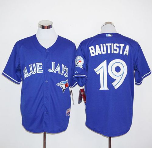 Custom Fan-Made Jose Bautista Toronto Blue Jays #19 Blue 2012 Baseball Jersey