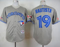 Custom Fan-Made Jose Bautista Toronto Blue Jays #19 Grey 2012 Baseball Jersey