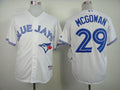 Custom Fan-Made Dustin McGowan Toronto Blue Jays #29 Blue Baseball Jersey