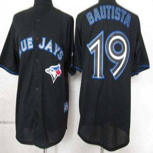Custom Fan-Made Jose Bautista Toronto Blue Jays #19 Blue Baseball Jersey