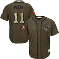 Custom Fan-Made Kevin Pillar Toronto Blue Jays #11 Blue Service Edition Baseball Jersey