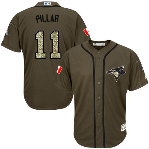 Custom Fan-Made Kevin Pillar Toronto Blue Jays #11 Blue Service Edition Baseball Jersey