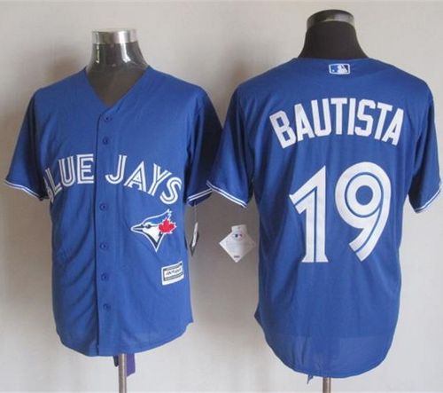 Custom Fan-Made Jose Bautista Toronto Blue Jays #19 Blue Baseball Jersey