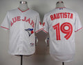 Custom Fan-Made Jose Bautista Canada Toronto Blue Jays #19 Blue 2015 Baseball Jersey