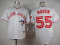 Custom Fan-Made Russell Martin Canada Toronto Blue Jays #55 Blue 2015 Baseball Jersey