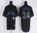 Custom Fan-Made Ricky Romero Toronto Blue Jays #24 Blue Baseball Jersey