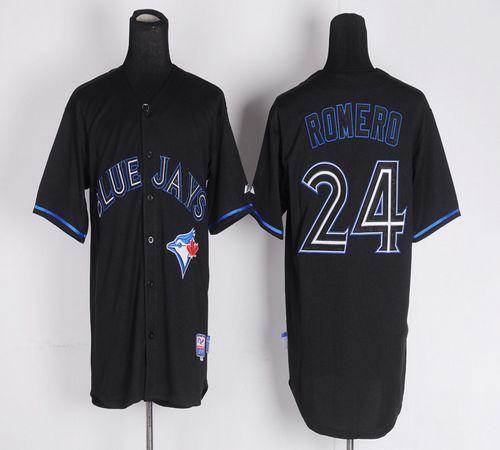 Custom Fan-Made Ricky Romero Toronto Blue Jays #24 Blue Baseball Jersey