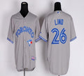Custom Fan-Made Adam Lind Toronto Blue Jays #26 Grey 2012 Baseball Jersey