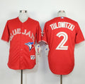 Custom Fan-Made Troy Tulowitzki Canada Toronto Blue Jays #2 Red Baseball Jersey
