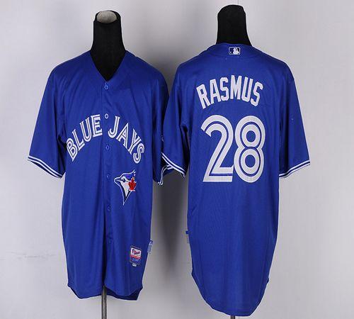 Custom Fan-Made Colby Rasmus Toronto Blue Jays #28 Blue 2012 Baseball Jersey