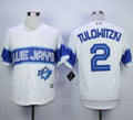 Custom Fan-Made Troy Tulowitzki Exclusive Toronto Blue Jays #2 Blue Baseball Jersey