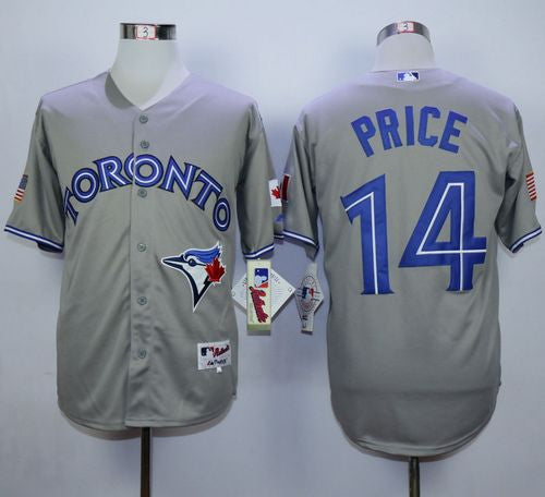Custom Fan-Made David Price Toronto Blue Jays #14 Grey Baseball Jersey
