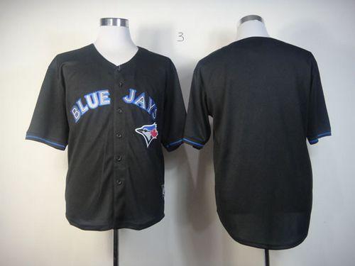 Custom Fan-Made Black Toronto Blue Jays Baseball Jersey Toronto Blue Jays Blue Baseball Jersey