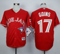 Custom Fan-Made Ryan Goins Canada Toronto Blue Jays #17 Red Baseball Jersey