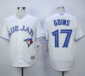 Custom Fan-Made Ryan Goins Toronto Blue Jays #17 Blue Baseball Jersey