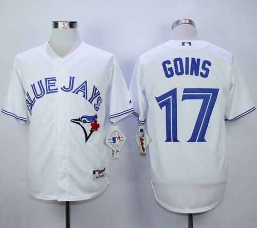 Custom Fan-Made Ryan Goins Toronto Blue Jays #17 Blue Baseball Jersey