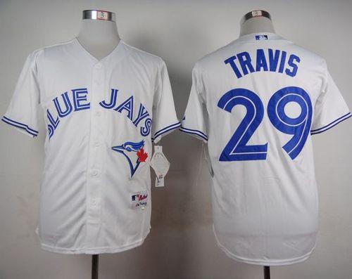Custom Fan-Made Devon Travis Toronto Blue Jays #29 Blue Baseball Jersey