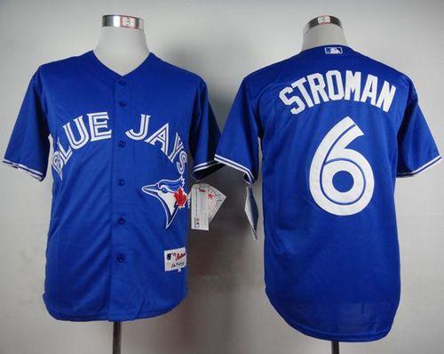 Custom Fan-Made Marcus Stroman Toronto Blue Jays #6 Blue Baseball Jersey
