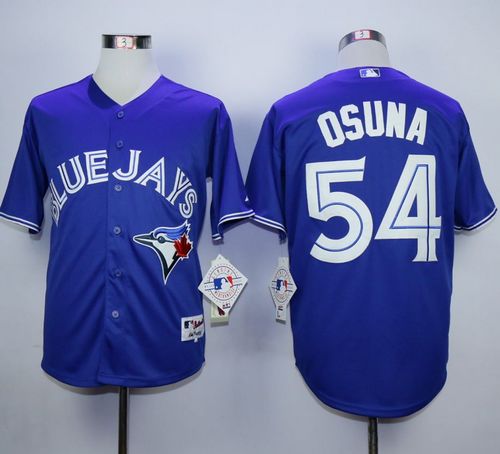 Custom Fan-Made Roberto Osuna Toronto Blue Jays #54 Blue Baseball Jersey