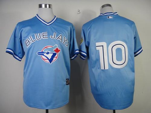 Custom Fan-Made Edwin Encarnacion Toronto Blue Jays #10 Blue Baseball Jersey