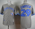 Custom Fan-Made Joe Carter Toronto Blue Jays #29 Grey 1992 Throwback Baseball Jersey