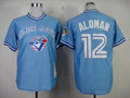 Custom Fan-Made Roberto Alomar Toronto Blue Jays #12 Blue 1993 Throwback Baseball Jersey
