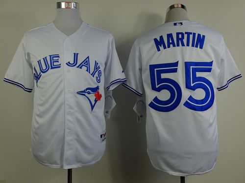 Custom Fan-Made Russell Martin Toronto Blue Jays #55 Blue Baseball Jersey