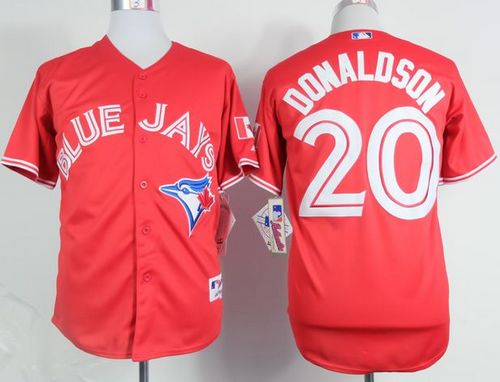 Custom Fan-Made Josh Donaldson Canada Toronto Blue Jays #20 Red Baseball Jersey