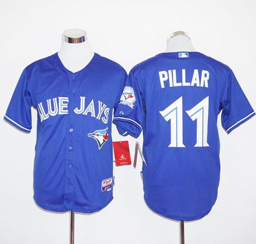 Custom Fan-Made Kevin Pillar Toronto Blue Jays #11 Blue Baseball Jersey