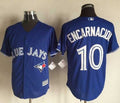 Custom Fan-Made Edwin Encarnacion Toronto Blue Jays #10 Blue Baseball Jersey