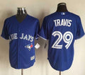 Custom Fan-Made Devon Travis Toronto Blue Jays #29 Blue Baseball Jersey