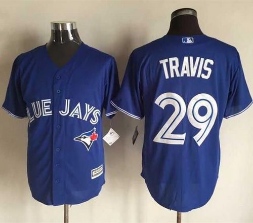 Custom Fan-Made Devon Travis Toronto Blue Jays #29 Blue Baseball Jersey