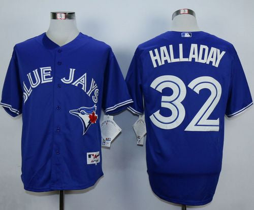 Custom Fan-Made Roy Halladay Toronto Blue Jays #32 Blue Baseball Jersey