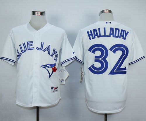Custom Fan-Made Roy Halladay Toronto Blue Jays #32 Blue Baseball Jersey